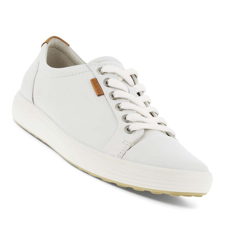 Women's Ecco Soft 7 Casual Shoes White | Canada 68VRW